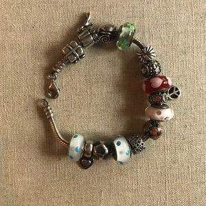 Pandora Bracelet with Beads/Charms